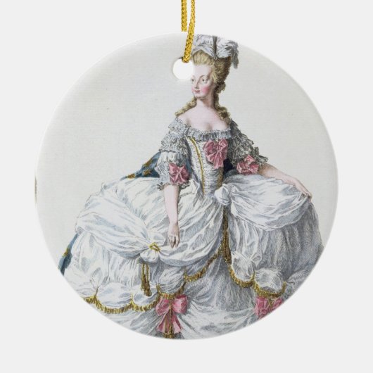 Marie Antoinette (1752-93) van 'Receuil des Estam' Keramisch Ornament (Voorkant)