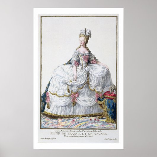 Marie Antoinette (1752-93) van 'Receuil des Estam' Poster (Voorkant)