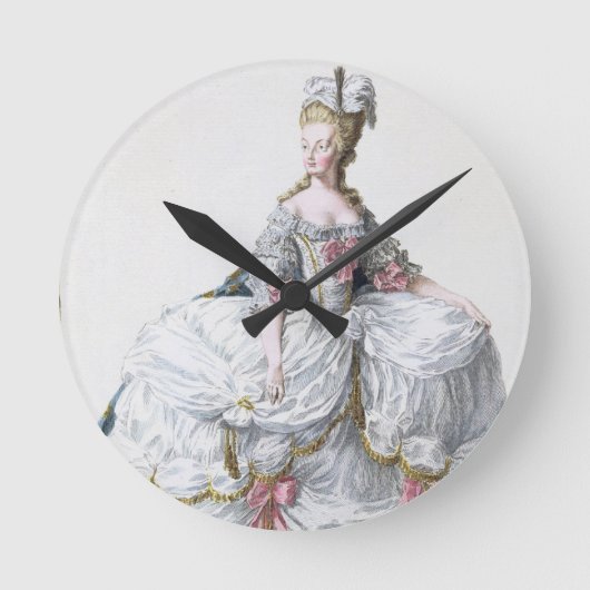 Marie Antoinette (1752-93) van 'Receuil des Estam' Ronde Klok (Voorkant)