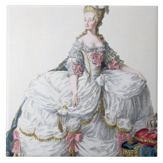 Marie Antoinette (1752-93) van 'Receuil des Estam' Tegeltje (Voorkant)