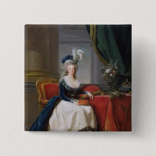 Marie-Antoinette 1788 Vierkante Button 5,1 Cm (Voorkant)