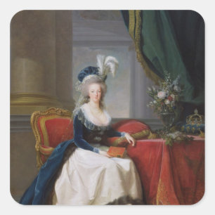 Marie-Antoinette 1788 Vierkante Sticker