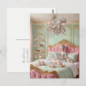 Marie Antoinette and the octopus. Surreal Briefkaart (Voorkant / Achterkant)