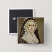 Marie Antoinette bij de conciergerie Vierkante Button 5,1 Cm (Voorkant /achterkant)