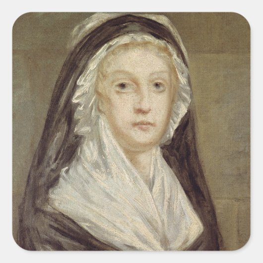 Marie Antoinette bij de conciergerie Vierkante Sticker (Voorkant)