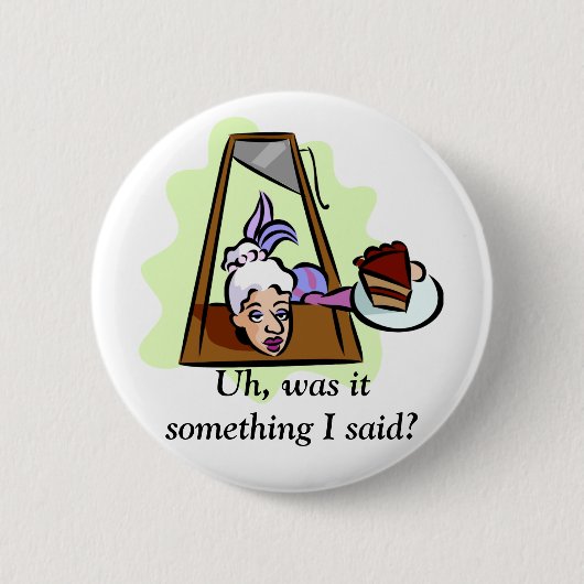 Marie Antoinette bij de Guillotine Ronde Button 5,7 Cm (Voorkant)