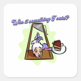 Marie Antoinette bij de Guillotine Vierkante Sticker