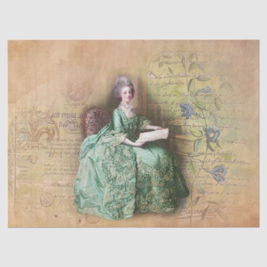 Marie Antoinette bij Desk Tissue Paper Tissuepapier (Voorkant)