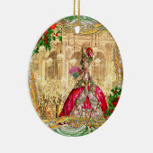 Marie Antoinette bij Versailles Kerstversier Keramisch Ornament (Rechts)
