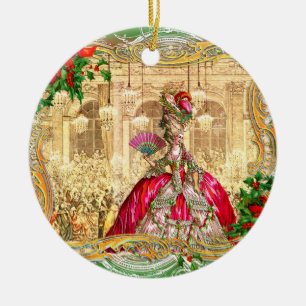 Marie Antoinette bij Versailles Kerstversier Keramisch Ornament