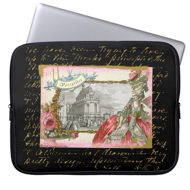 Marie Antoinette bij Versailles Laptop Sleeve (Voorkant)
