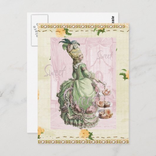 marie antoinette blank briefkaart (Voorkant / Achterkant)
