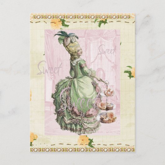 marie antoinette blank briefkaart (Voorkant)