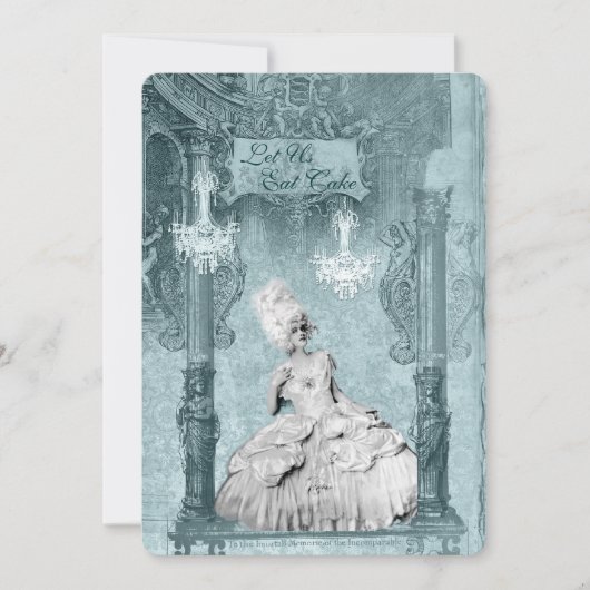 Marie Antoinette Bleu laat ons uitnodigingen tot h (Voorkant)