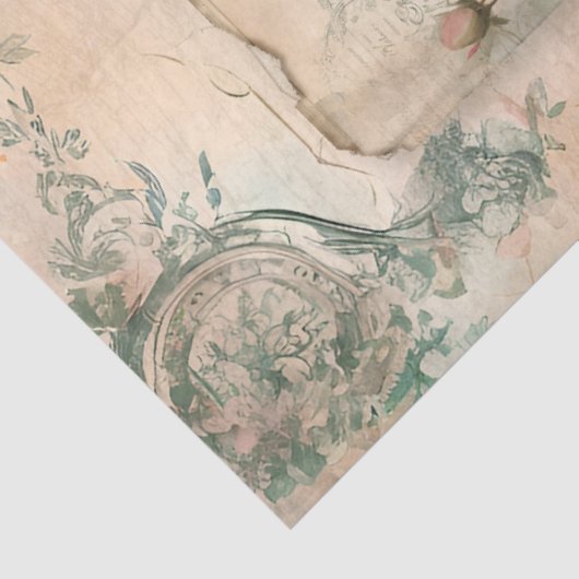 Marie Antoinette Bloemen Frans Ephemera Decoupage Tissuepapier (Detail)