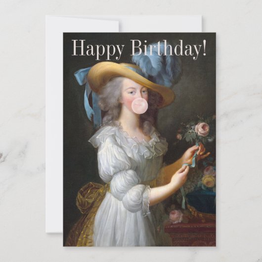 Marie Antoinette Blowing Bubble gum Kaart (Voorkant)