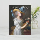 Marie Antoinette Blowing Bubble gum Kaart (Staand voorkant)
