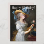 Marie Antoinette Blowing Bubble gum Kaart (Voorkant / Achterkant)