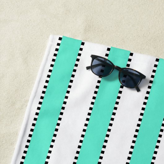 Marie Antoinette Blue Stripe Beach Towel Strandlaken (In situ)