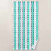 Marie Antoinette Blue Stripe Beach Towel Strandlaken (Voorkant)