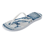 Marie Antoinette Blue White willow delft Teenslippers (Schuin)