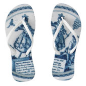 Marie Antoinette Blue White willow delft Teenslippers (Voetbed)