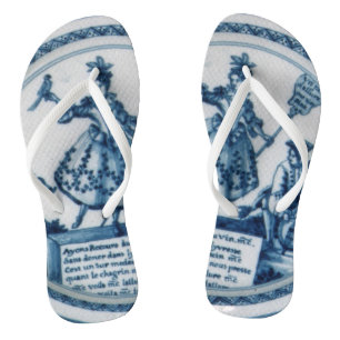 Marie Antoinette Blue White willow delft Teenslippers