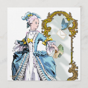 Marie Antoinette Bluebird & Mirror Kaart