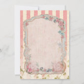 Marie Antoinette Bridal Shower Invitation Kaart (Achterkant)