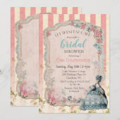 Marie Antoinette Bridal Shower Invitation Kaart (Voorkant / Achterkant)