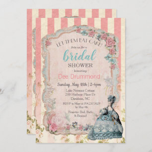  Marie Antoinette Bridal Shower Invitation Kaart
