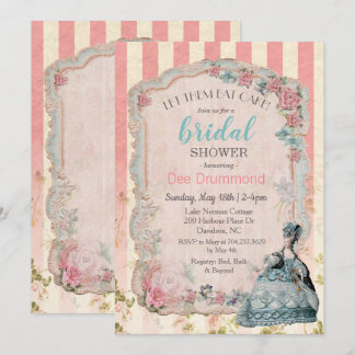  Marie Antoinette Bridal Shower Invitation Kaart