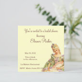 Marie Antoinette Bridal Shower Kaart (Staand voorkant)