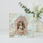 Marie Antoinette Bridal Shower Kaart (Staand voorkant)