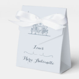 Marie Antoinette Bruiloft Rococo Dusty Blue Bedankdoosjes