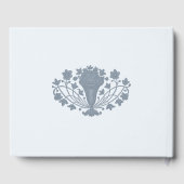 Marie Antoinette Bruiloft Rococo Dusty Blue Gastenboek (Achterkant)