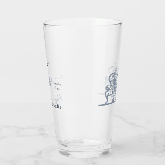 Marie Antoinette Bruiloft Rococo Dusty Blue Glas (Links)