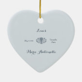 Marie Antoinette Bruiloft Rococo Dusty Blue Keramisch Ornament (Achterkant)