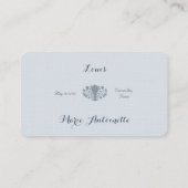 Marie Antoinette Bruiloft Rococo Dusty Blue Plaatskaartje (Achterkant)