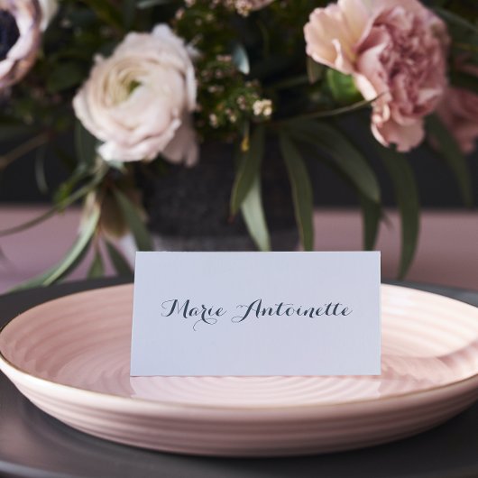 Marie Antoinette Bruiloft Rococo Dusty Blue Plaatskaartje