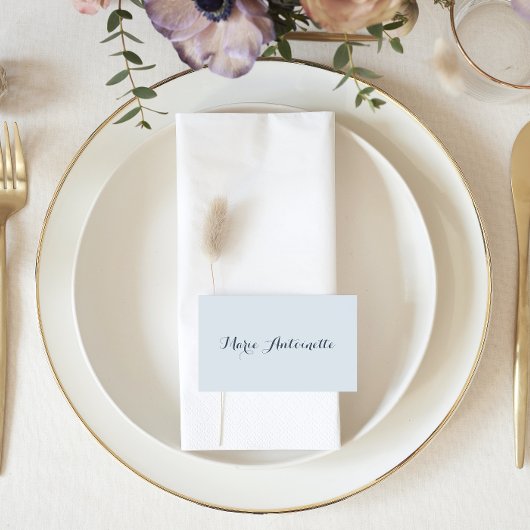 Marie Antoinette Bruiloft Rococo Dusty Blue Plaatskaartje
