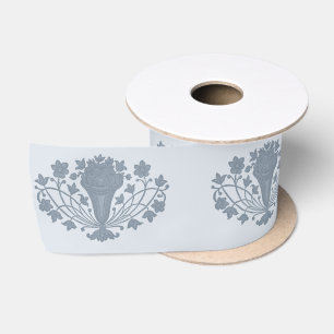 Marie Antoinette Bruiloft Rococo Dusty Blue Satijnen Lint