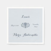 Marie Antoinette Bruiloft Rococo Dusty Blue Servet (Voorkant)