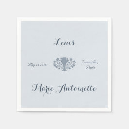 Marie Antoinette Bruiloft Rococo Dusty Blue Servet