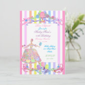 Marie Antoinette candy strepen pastels Frans Kaart (Staand voorkant)