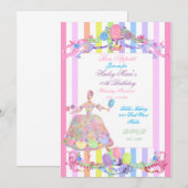 Marie Antoinette candy strepen pastels Frans Kaart (Voorkant / Achterkant)