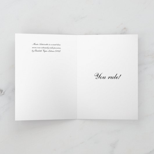 Marie Antoinette Card Kaart (Binnen)