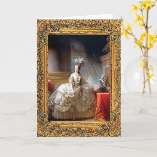 Marie Antoinette Card Kaart (Gele Bloem)