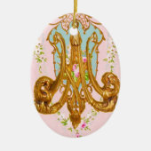 Marie Antoinette Ceramic Monogram Ornament (Voorkant)
