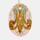 Marie Antoinette Ceramic Monogram Ornament (Achterkant)